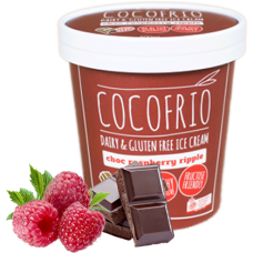 Cocofrio Chocolate Raspberry Ripple Organic Frozen Dessert 500ml(Buy In-Store ,or Buy On-Line and Collect from our Store - NO DELIVERY SERVICE FOR THIS ITEM)